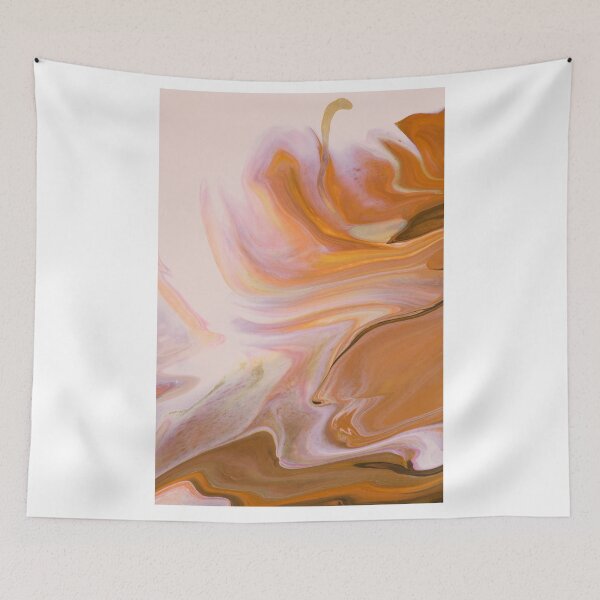 Item preview, Peach Liquid Marble Painting, Swirls, Fluid Art designed and sold by newburyboutique.