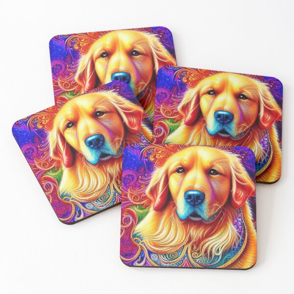 Item preview, Tribal Golden Retriever Dog Art 3 designed and sold by DiatomDesigns.