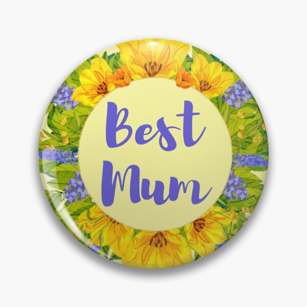 Item preview, Best Mum Flower Wreath Design Yellow Purple Daffodils designed and sold by TheCupfulCo.