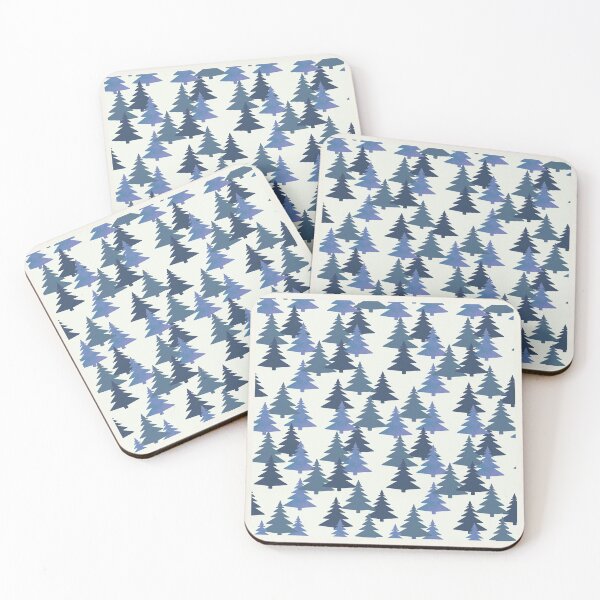 Item preview, Christmas tree design pattern, seamless, kashmir blue, bali hai designed and sold by LishiArts.