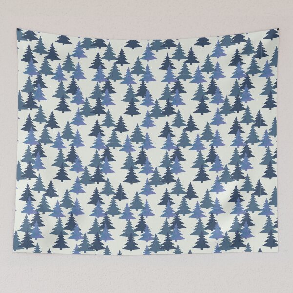 Item preview, Christmas tree design pattern, seamless, kashmir blue, bali hai designed and sold by LishiArts.