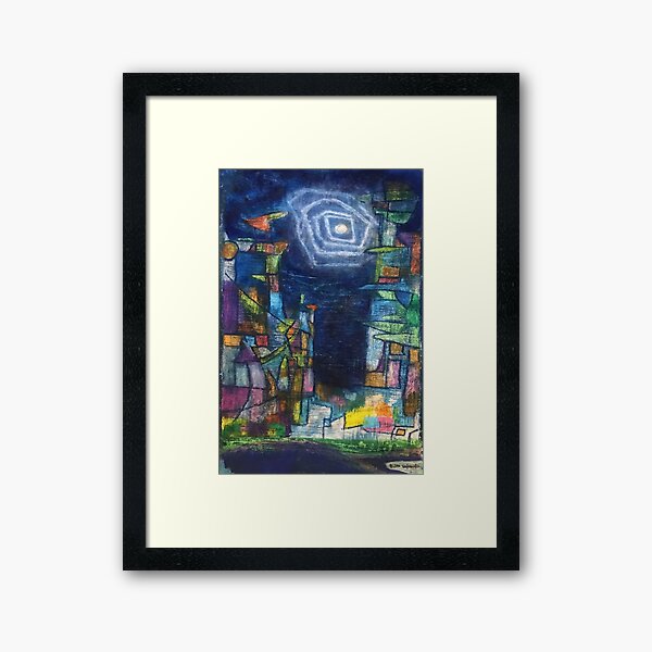 The moon of the identity Framed Art Print