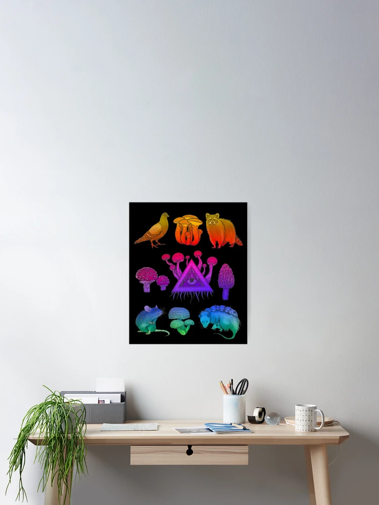 Thumbnail 2 of 3, Poster, Trippy trash designed and sold by Rabbitfool.