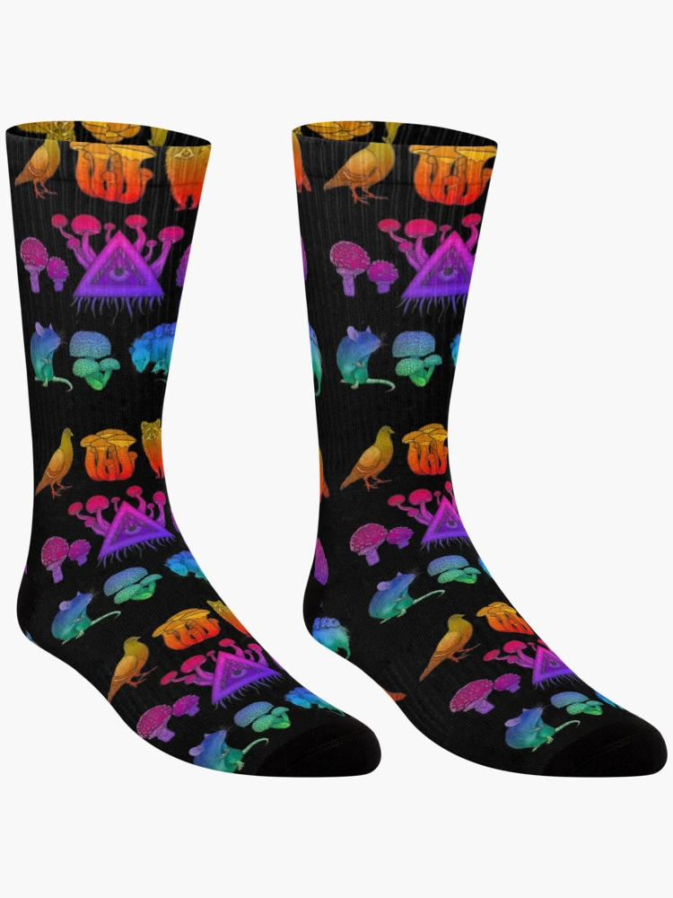 Thumbnail 3 of 5, Socks, Trippy trash designed and sold by Rabbitfool.