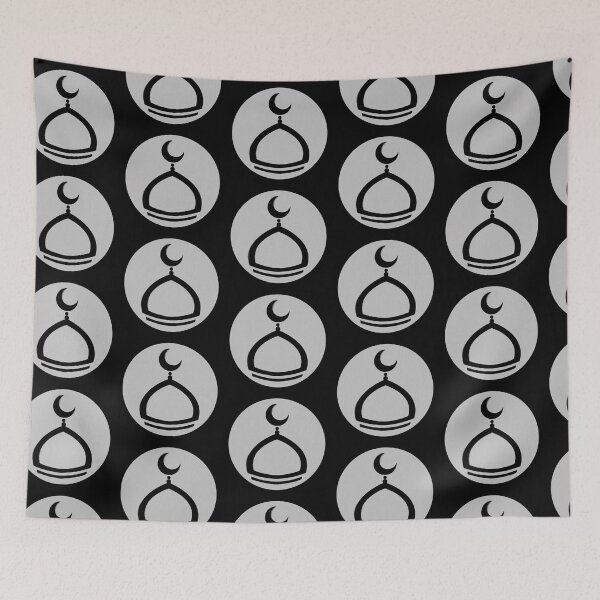 Item preview, Crescent Hilāl on a minaret, ink on paper circle, Islamic symbol, Islam tradition designed and sold by IsisOsiris.