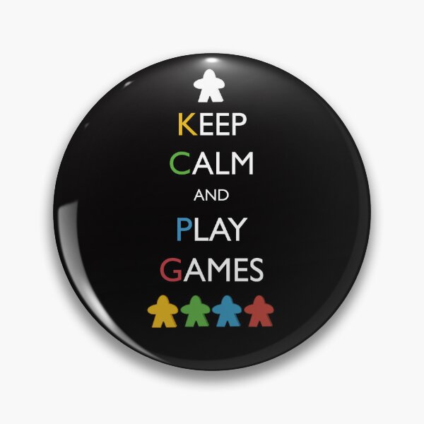 Item preview, Keep calm and play games (black version) designed and sold by Creacats.