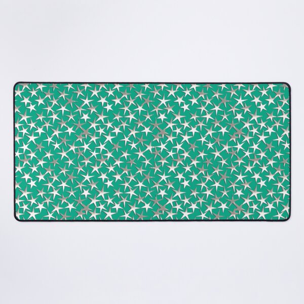 Item preview, Silver Metallic Textured Stars on Turquoise designed and sold by Marymarice.