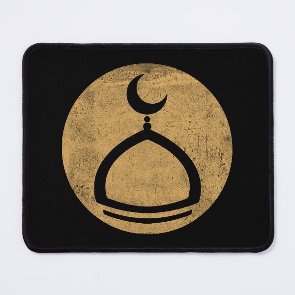 Item preview, Crescent Hilāl on a minaret on golden circle, Islamic symbol, Islam tradition designed and sold by IsisOsiris.