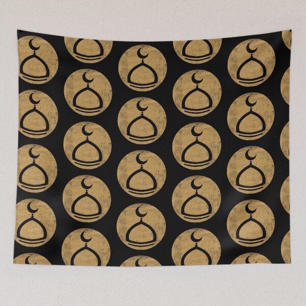 Item preview, Crescent Hilāl on a minaret on golden circle, Islamic symbol, Islam tradition designed and sold by IsisOsiris.