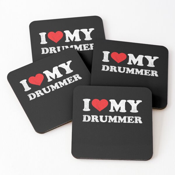 Item preview, I Love My Drummer Shirt Tee I Heart My Drummer Apparel designed and sold by PandaPope.