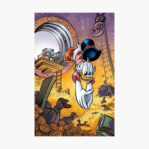 Print Canvas Painting Disney Donald Duck Scrooge Mcduck Home Wall Art Deco  16x20