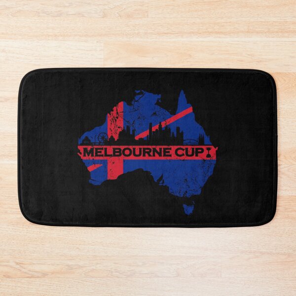 Item preview, Melbourne Cup with Melbourne city skyline in black designed and sold by Manoroma.
