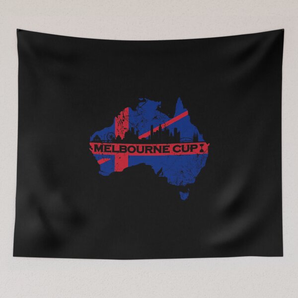 Item preview, Melbourne Cup with Melbourne city skyline in black designed and sold by Manoroma.