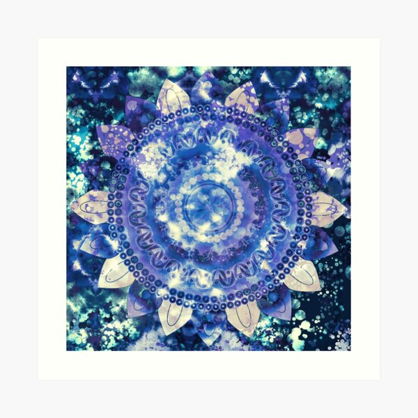Boho Grape Fizz Mandala Art Print