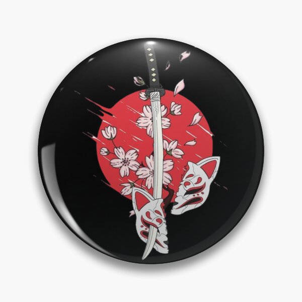 Item preview, Sword And Sakura Design Draw Street Art Retro Culture Vintage Colorful Fight designed and sold by BK-Fishing.