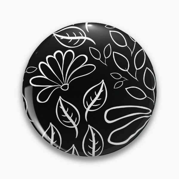 Item preview, black and white seamless repeat floral texture pattern design designed and sold by DesignsByMadiha.
