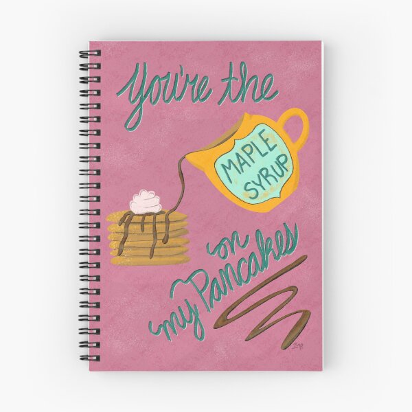 Item preview, You're the maple syrup on my pancakes - pink and dark green designed and sold by Ingrid Poole.
