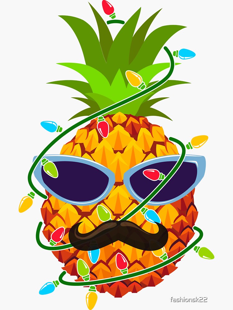 "Anatomy of a pineapple design" Sticker for Sale by fashionsk22 Redbubble