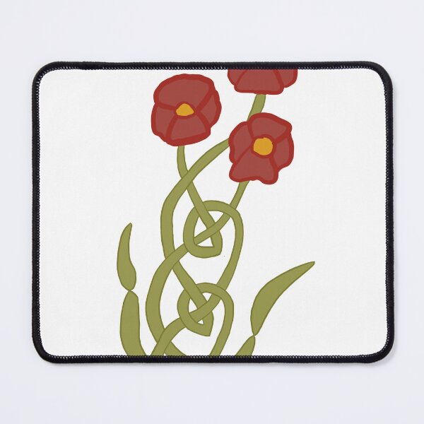 Item preview, knotwork poppy  designed and sold by Audrey Beatrice.