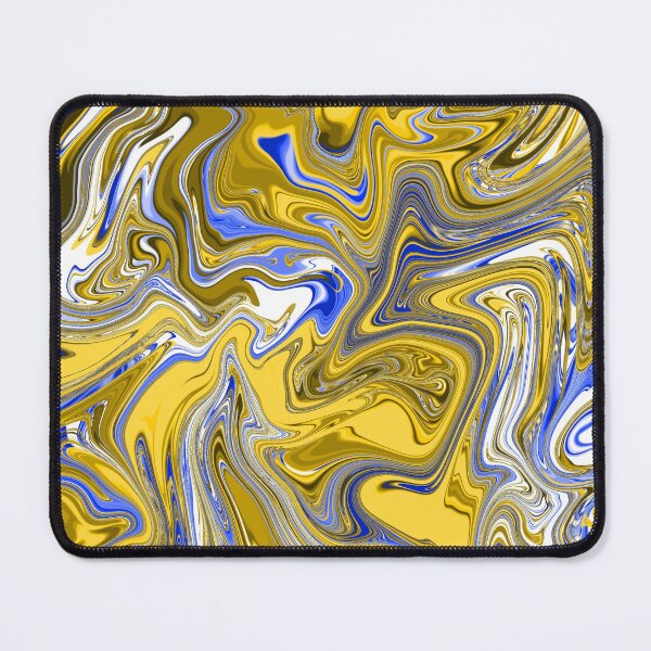 Item preview, Golden Blue White Fluid Liquify Wavy Marble Abstract Pattern designed and sold by AbstractGlories.