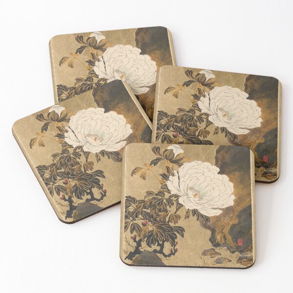 Item preview, Japanese Peonies Shibata Zeshin, 1882 designed and sold by Vintage Wall Art.