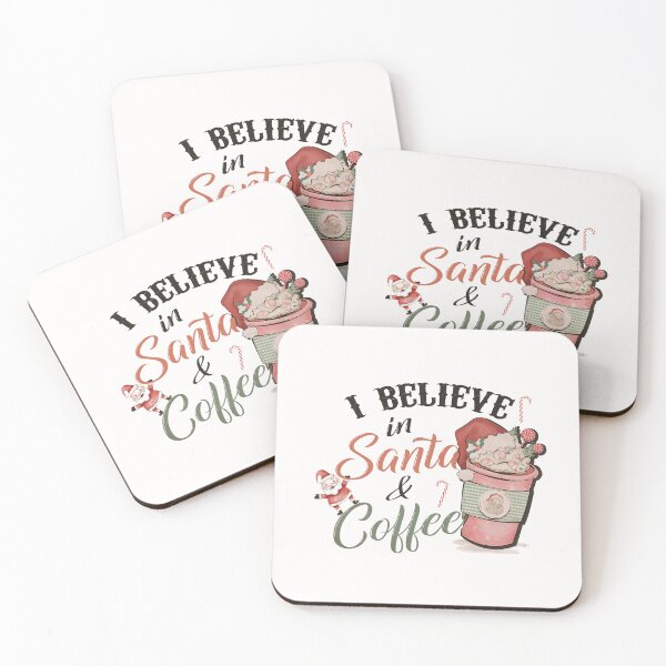 Item preview, Vintage Christmas Santa Coffee designed and sold by HappyLifeCreate.