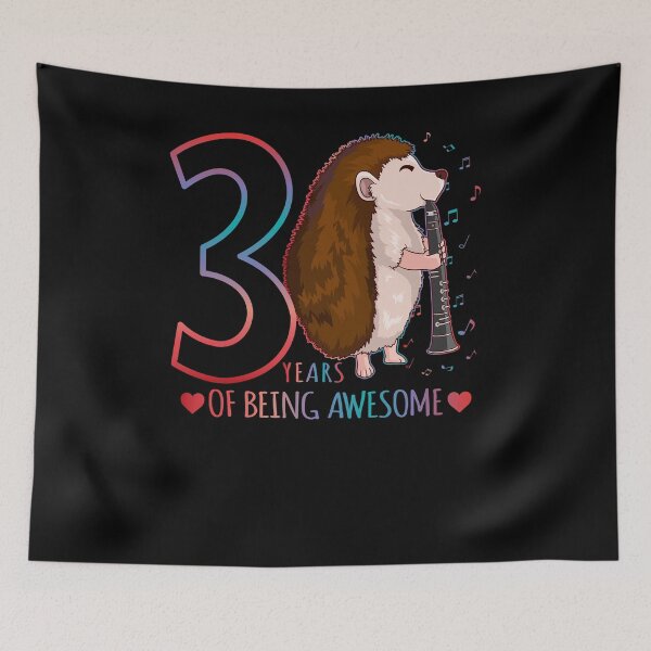 Item preview, 3 Years Of Being Awesome - Hedgehog 3rd Birthday designed and sold by Ibu83.