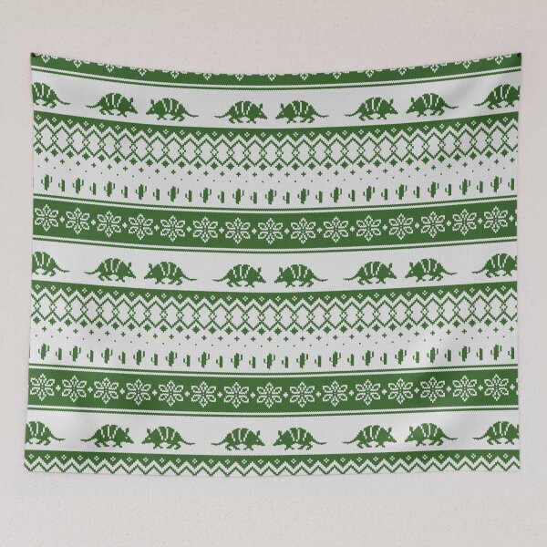 Item preview, Holiday Armadillo pattern green designed and sold by Jana Šlesaríková.