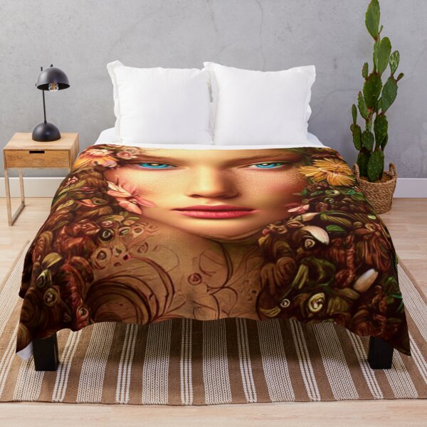 Item preview, Art Illustration Girl with Flowers Twenty Five designed and sold by I-Dream-Designs.
