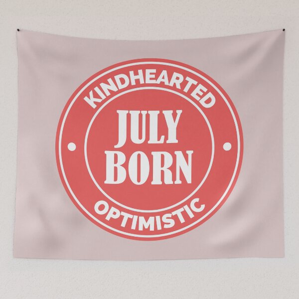 Item preview, Kindhearted Optimistic July Born Birthday Typography designed and sold by bolimj.