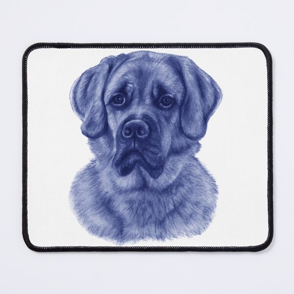 Aperçu de l'œuvre Grand chien roux - version colorisée bleu créée et vendue par SylvieG18.