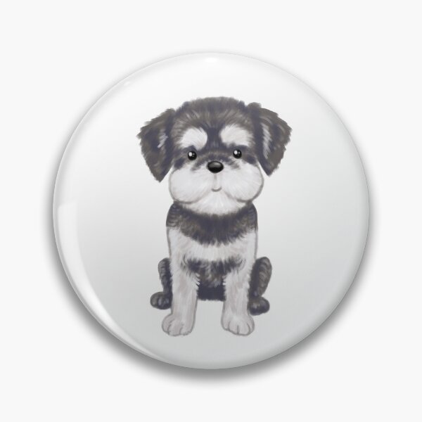Item preview, Mini Schnauzer - smiling pup designed and sold by jollyinu.