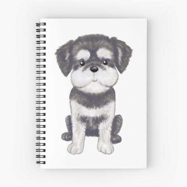 Item preview, Mini Schnauzer - smiling pup designed and sold by jollyinu.