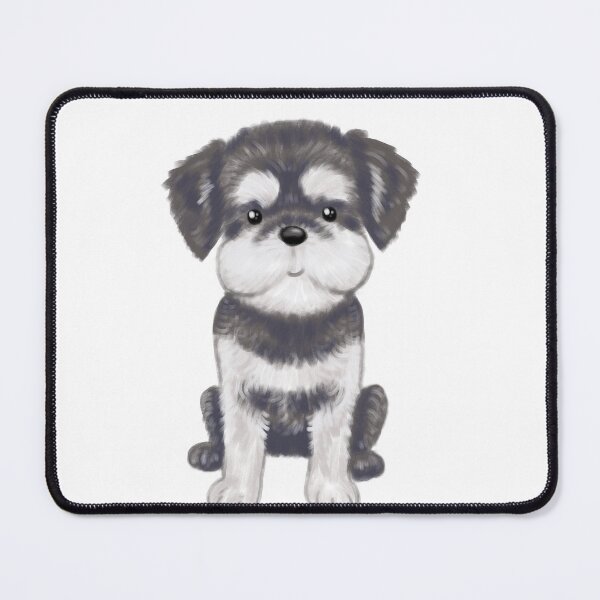 Item preview, Mini Schnauzer - smiling pup designed and sold by jollyinu.