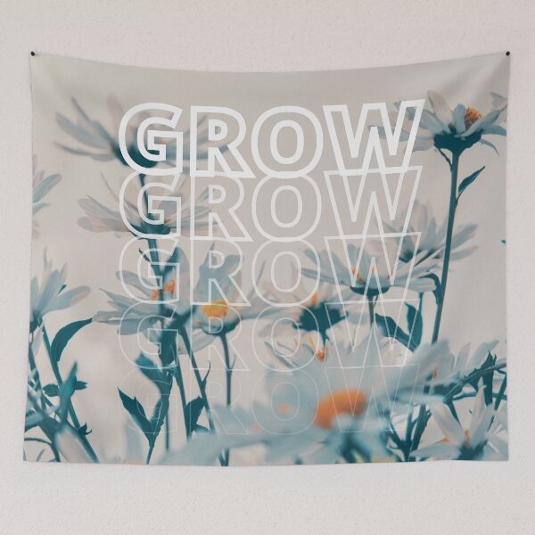 Item preview, GROW (above) - Eerie, Misty Daisy Field of Flowers designed and sold by AliceSLee.