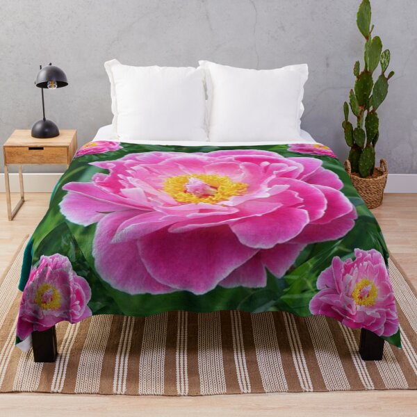 Item preview, PINK GARDEN PEONY PATTERN TEAL GREEN ART designed and sold by sharlesart.