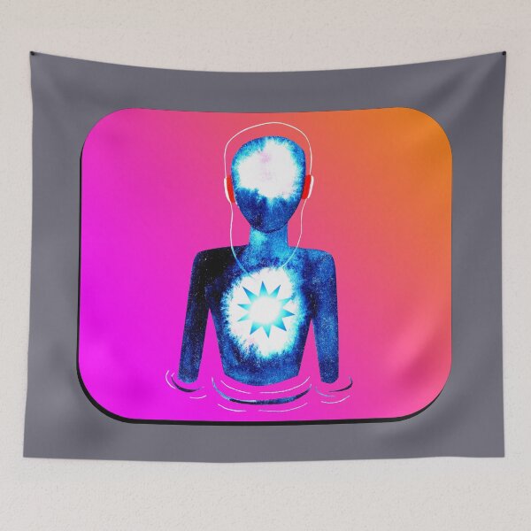 Item preview, Meditation Man w/ Headphones designed and sold by RealmsBeyond.