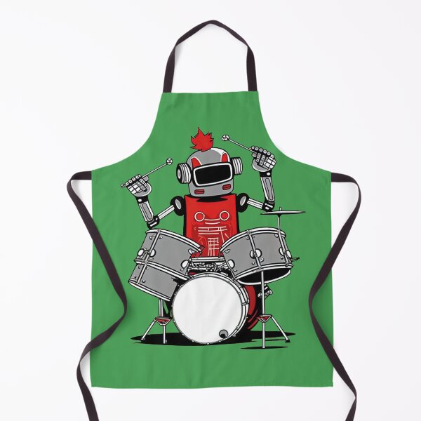 Item preview, Robot Playing Drums designed and sold by ThePurpleMelon.