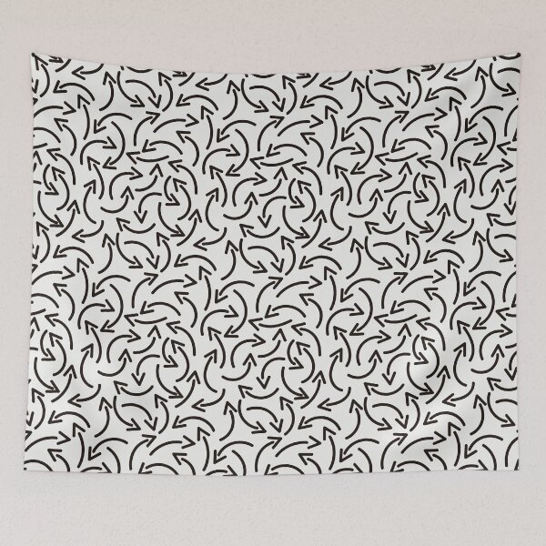 Item preview, Black And White Doodle Arrows Pattern designed and sold by MakeitMelo.
