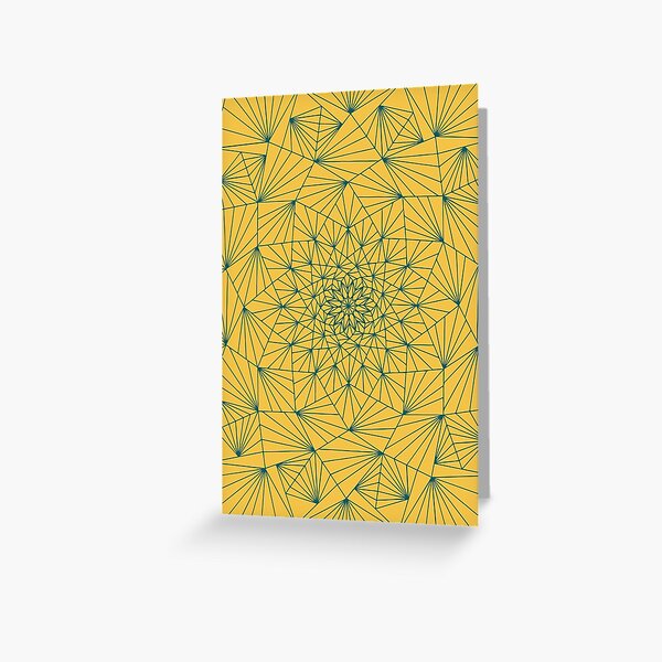 12 pointed star network - golden light Greeting Card