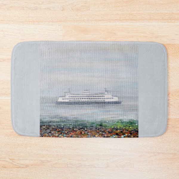 Item preview, Foggy Ferry Painting designed and sold by Art by Kirsten Sneath.