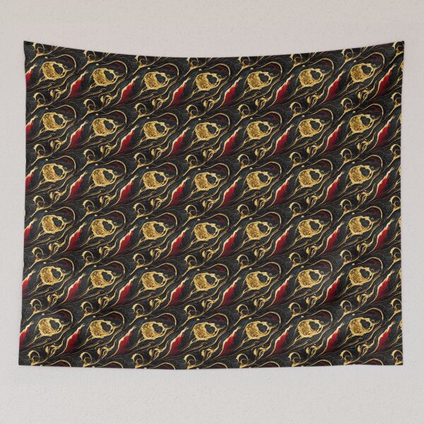 Item preview, Black and Red marble pattern, Lava marbling pattern designed and sold by TreasuryOE.