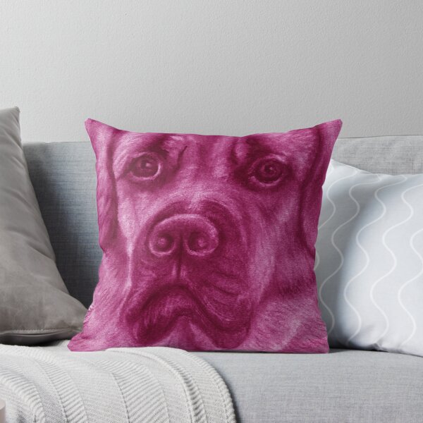 Aperçu de l'œuvre Grand chien roux - version colorisée rose créée et vendue par SylvieG18.