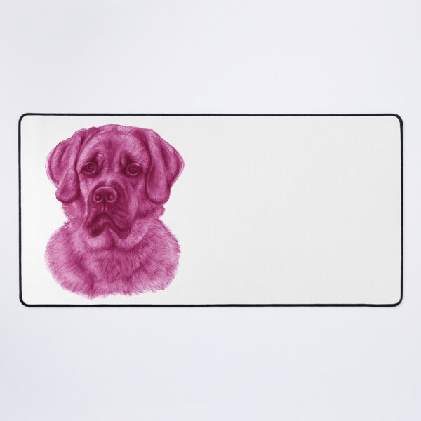 Aperçu de l'œuvre Grand chien roux - version colorisée rose créée et vendue par SylvieG18.
