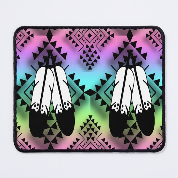 Item preview, Pastel Gradient / Black Double Feather Native Print designed and sold by JMWCD.
