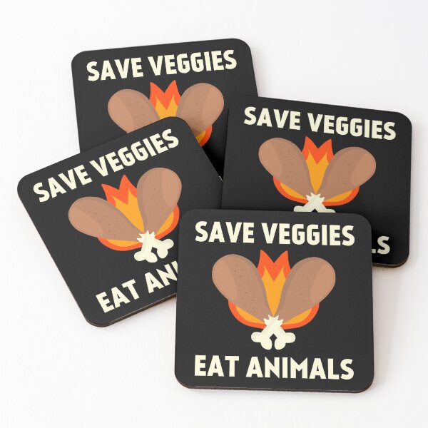 Item preview, Save veggies Eat animals, Vegan slogan parody designed and sold by EnzoVectorism.