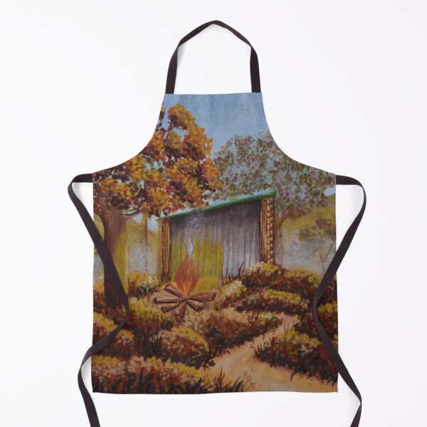 Item preview, The oak hut no. 4 - Secret garden - Gouache painting designed and sold by WanderingGraha.