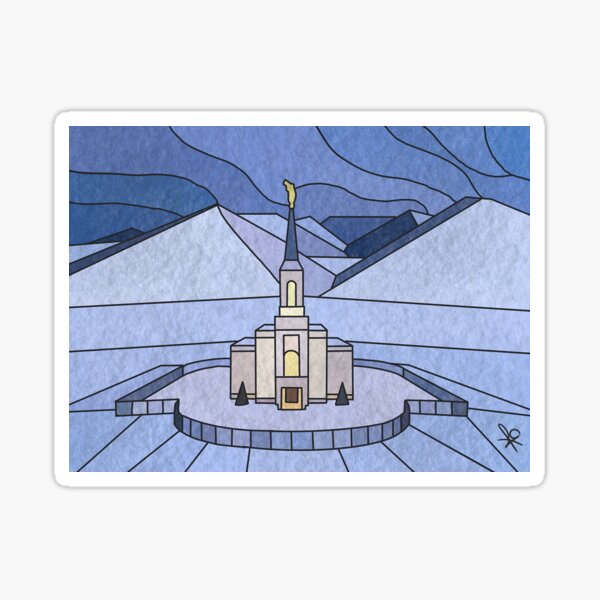 "Star Valley Wyoming Temple" Sticker for Sale by Moonsmedley Redbubble