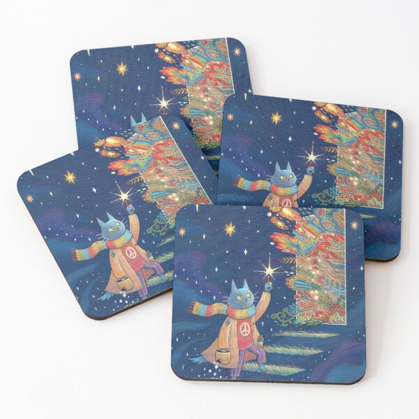 Item preview, Blue Cat Travelling Across the Universe  designed and sold by illustore.