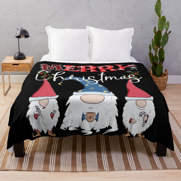 Item preview, Funny Gnomes & Coffee Lovers Red Plaid Retro Merry Christmas designed and sold by r-silver.